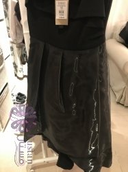 Black One Shoulder Midi Dress