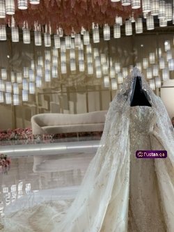 فستان زفاف تصميم خاص (المصمم سعيد القبيسي)